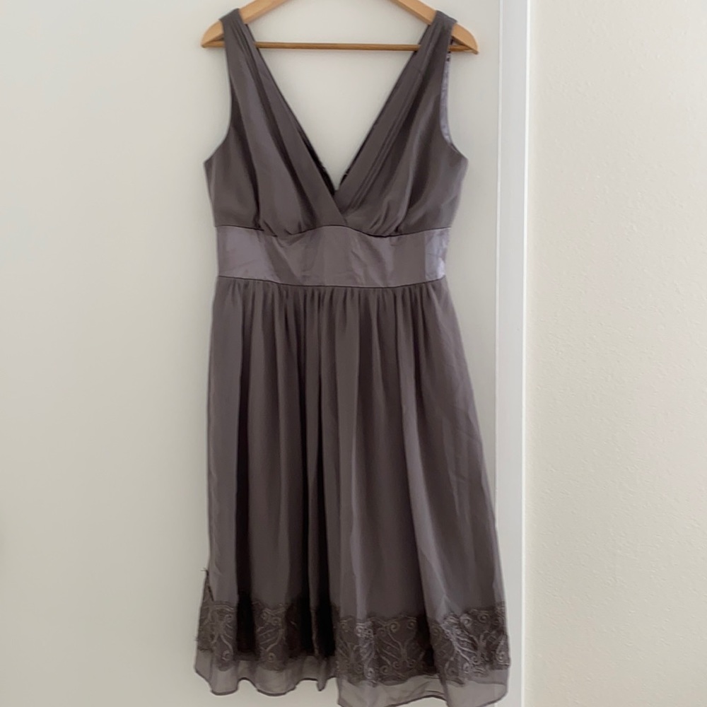 Beautiful grey dress.